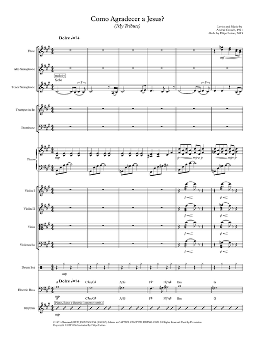 My Tribute (Arr. Filipe Leitão) - Andrae Crouch (Large Ensemble)