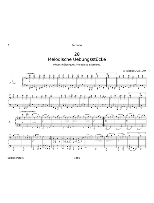 Melodische Übungsstücke Op. 149 - Anton Diabelli