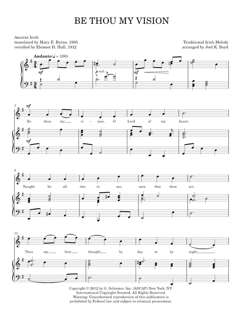 Be thou my vision (Piano Vocal)