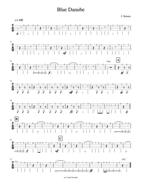 Blue Danube for ukulele