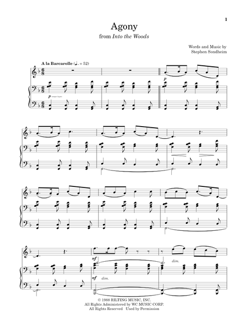Agony (from Into The Woods) - Stephen Sondheim (Flute and Piano)