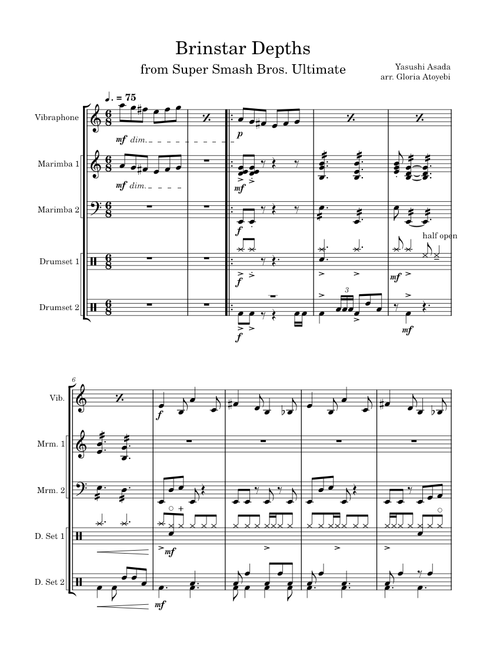 Brinstar Depths – Hirokazu Ando Brinstar Depths (Smash Ultimate) Percussion Quintet version