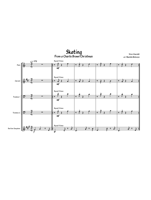 Skating – Vince Guaraldi – Brass Quintet