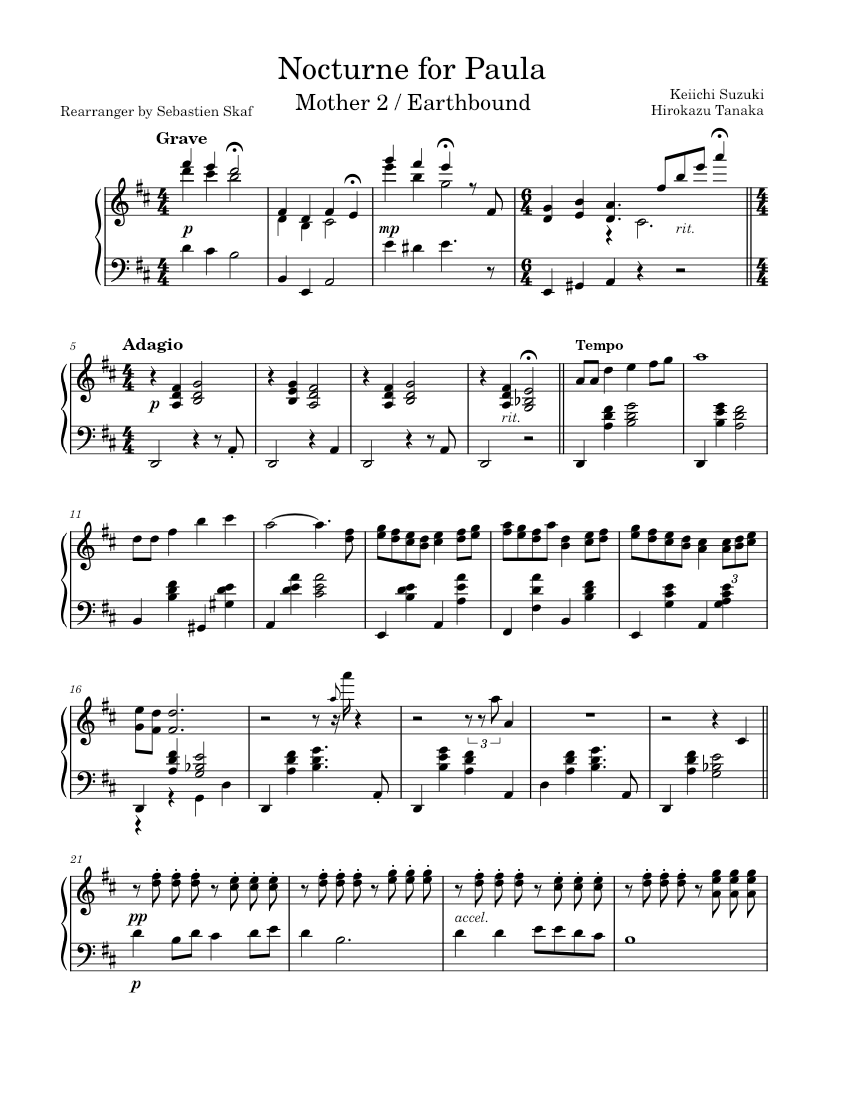 OC ReMix #3088: EarthBound 'Nocturne for Paula' [Because I