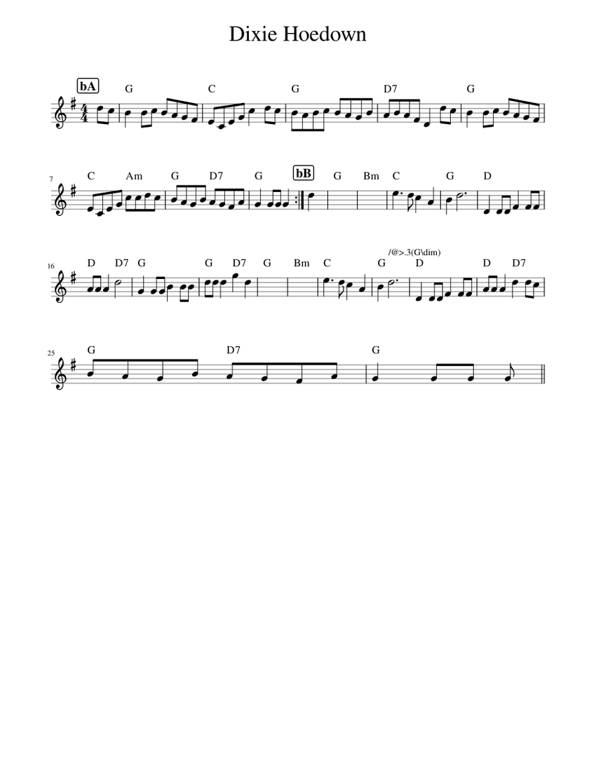 Dixie Hoedown Sheet music for Piano (Solo)