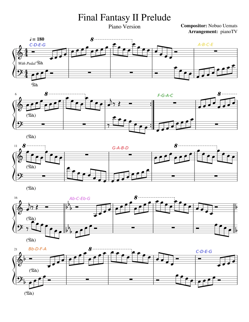 ファイナルファンタジー 7 楽しいバイエル併用 FF7 楽譜 ピアノスコア