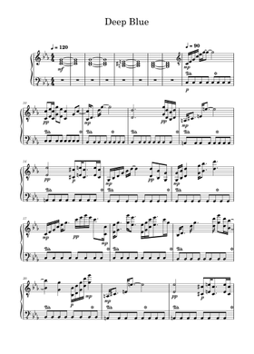Free Deep Blue by Heaven Pierce Her sheet music | Download