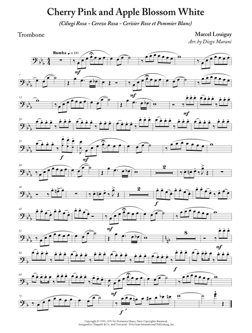 Cherry Pink And Apple Blossom White (Arr. Diego Marani) - Perez "Prez" Prado (Trombone and Piano)