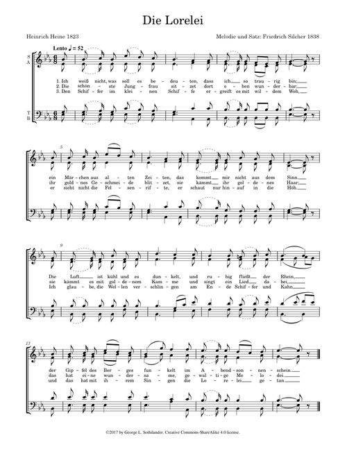Die Lorelei – Friedrich Silcher