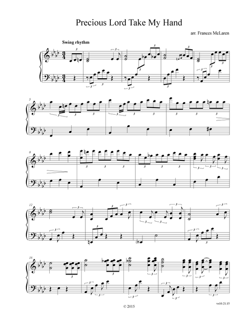 Precious Lord, Take My Hand (Arr. Frances McLaren) - George N. Allen (Piano Solo)
