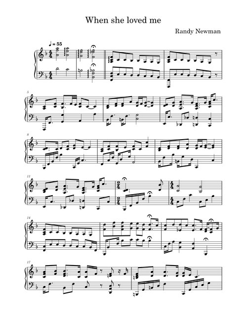 When She Loved Me – Randy Newman