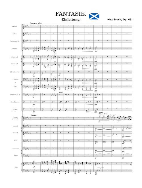 Max Bruch — Scottish Fantasy, Op. 46: Introduction - Grave & Mvt. I. Adagio cantabile (1880)
