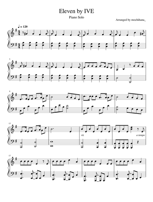 ELEVEN – IVE (아이브) Piano Solo
