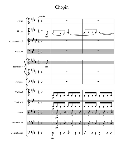 Études, Op.10 – Frédéric Chopin :No.3, Tristesse, Arr. for Orchestra