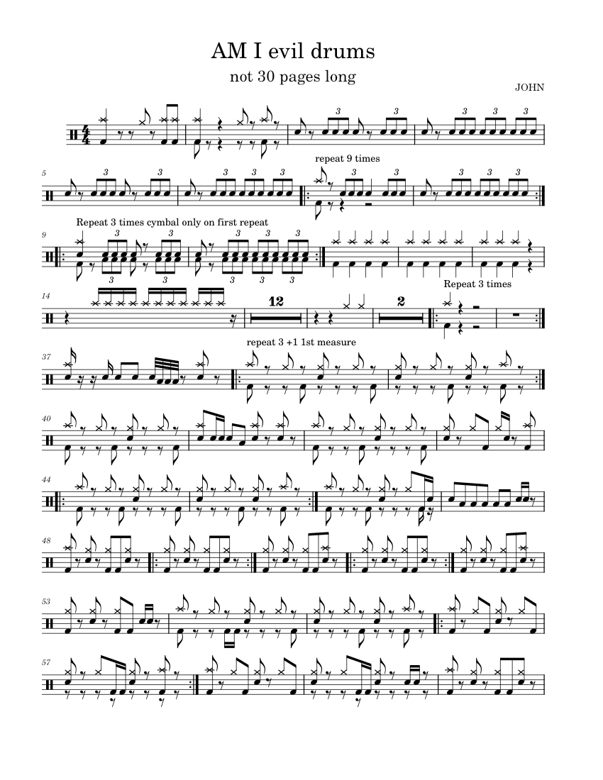 Am I Evil – Metallica Am I Evil Songsterr Drum Tab Remake Sheet Music ...