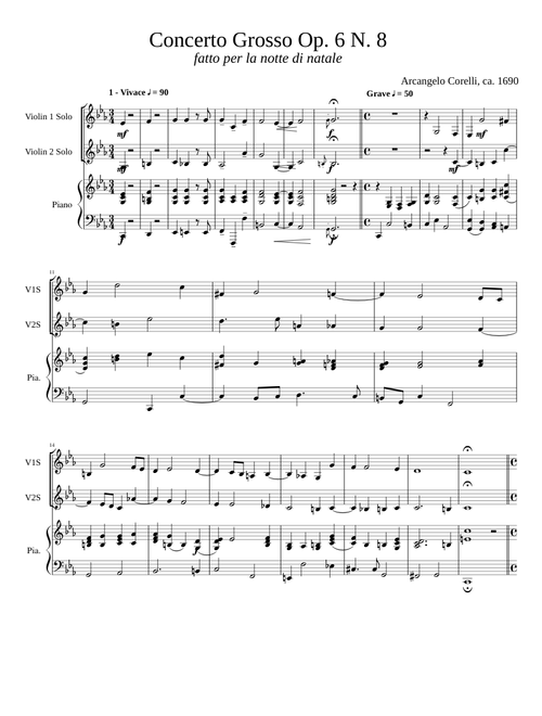 Corelli Concerto Grosso op 6 n 8