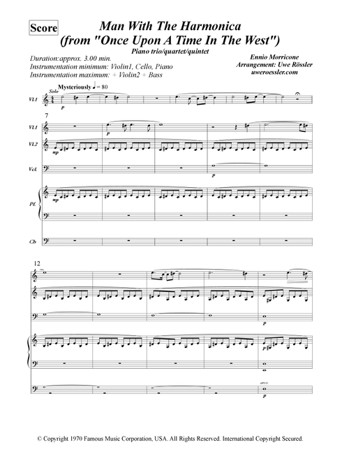 Man With The Harmonica (Arr. Uwe Rössler Roessler Rassler) - Ennio Morricone (String Ensemble)