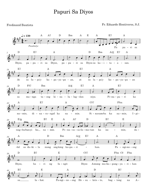 Papuri Sa Diyos - S.J Fr. Eduardo Hontiveros