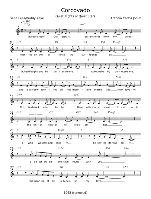 Corcovado - Antônio Carlos Jobim