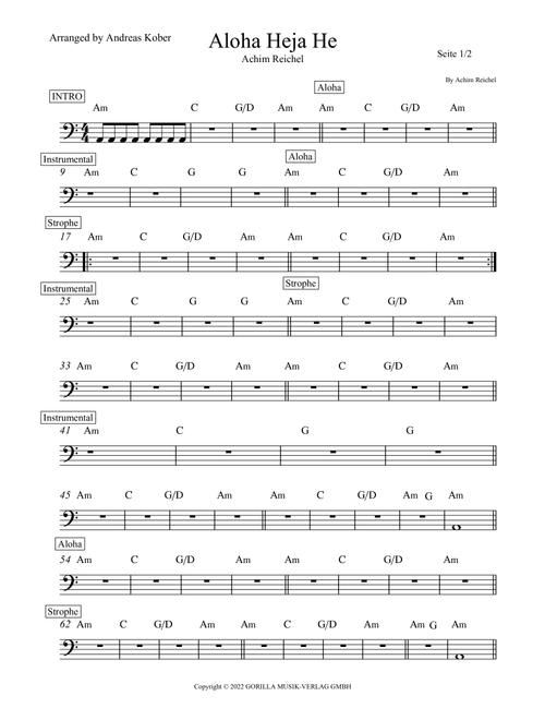 Aloha Heja He (Arr. Andreas Kober) - Achim Reichel (Instrumental Solo)