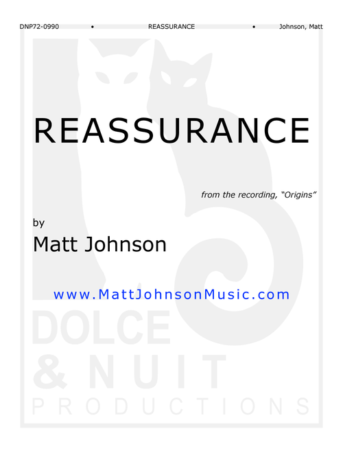 Reassurance - Matt Johnson (Piano Solo)