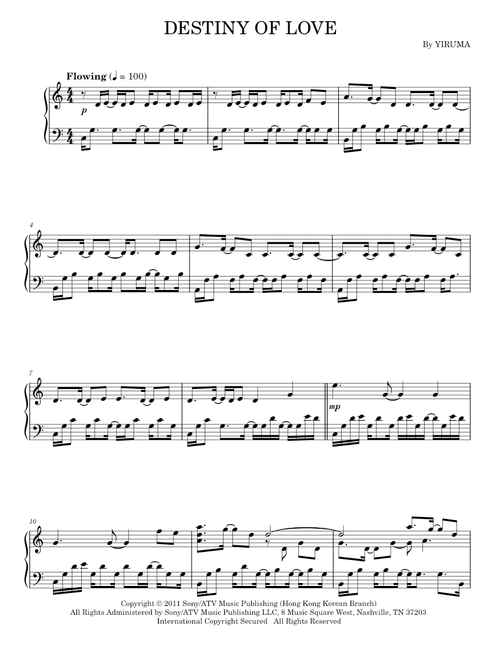 Destiny Of Love - Yiruma (Piano Solo)