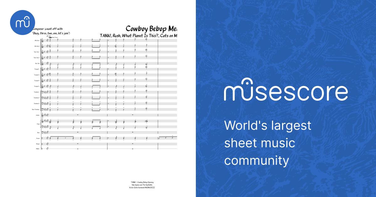 Cowboy Bebop Medley Sheet Music with Chords for Piano, Trombone