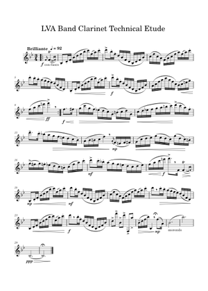 Étude No. 1, 32 Études for Clarinet – Cyrille Rose Sheet Music for