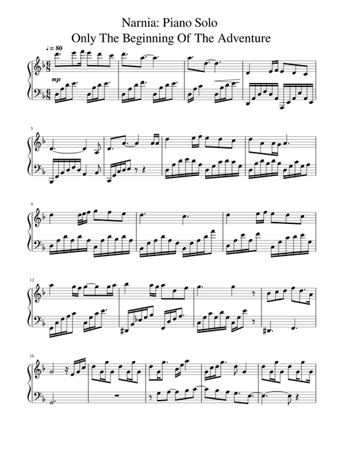 Narnia Piano Solo - Only The Beginning Of The Adventure 
