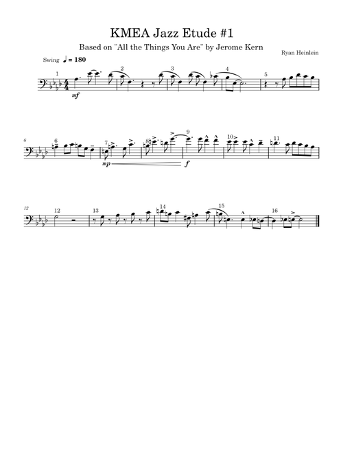 KMEA Jazz Etude #1