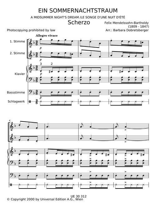 A Midsummer Night's Dream, overture, Op.21 - Felix Mendelssohn