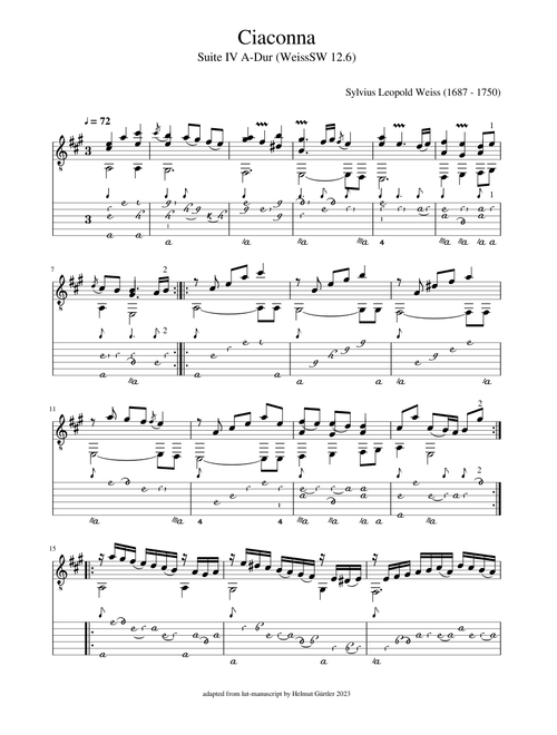 Ciaconna A-Dur – Sylvius Leopold Weiss