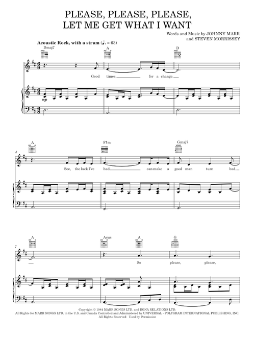 Please please please let me get what i want - The Smiths (Piano-Vocal-Guitar)