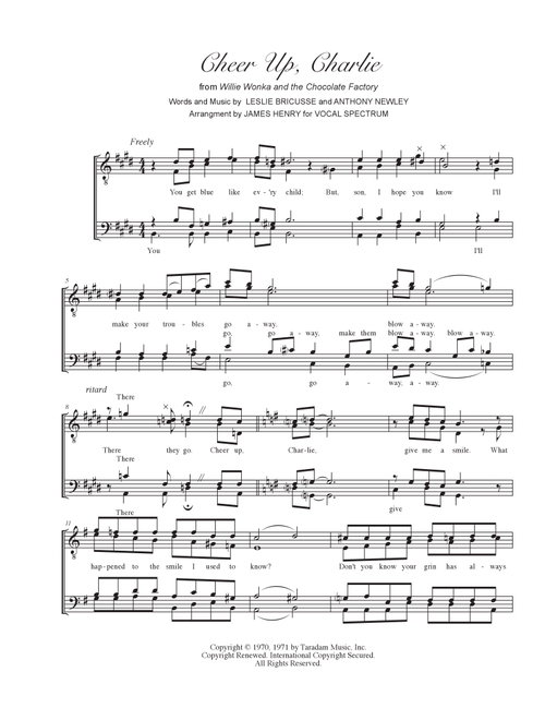 Cheer Up, Charlie (Arr. James Henry) - Leslie Bricusse, Anthony Newley (Choral, TTBB)