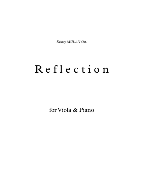 Reflection (Arr. Patricia Vania) - Christina Aguilera (Viola and Piano)