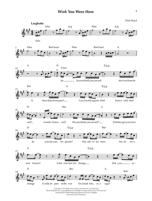 Wish You Were Here (Arr. TTP) - Pink Floyd (Trumpet Solo)
