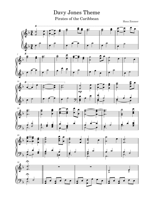 Davy Jones Theme - Pirates of The Caribbean