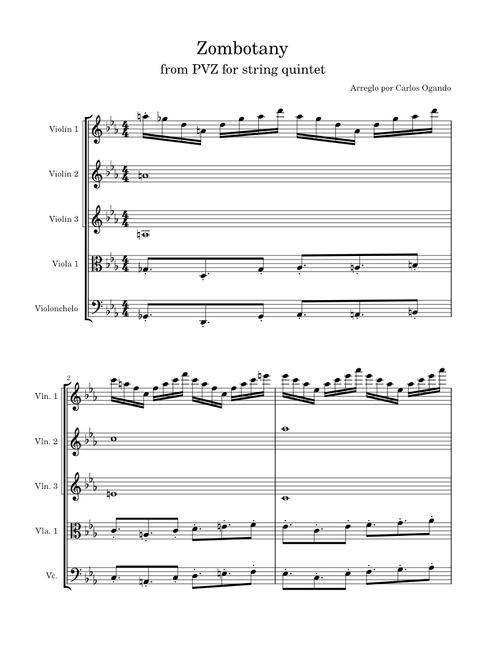 Zombotany (for string quintet) - Laura Shigihara