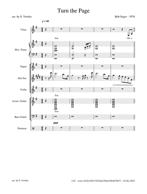 Turn the Page (Bob Seger)