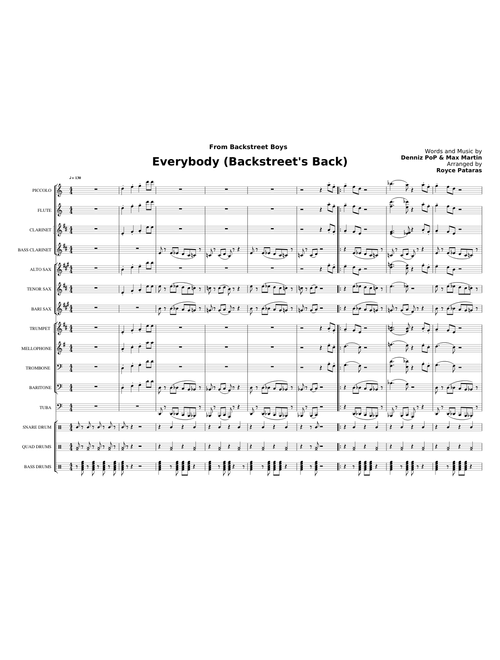 Everybody (Backstreet's Back) for Pep Band