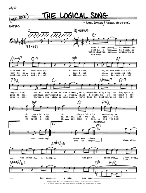 The Logical Song - Supertramp (Real Book - Melody-Chords-Lyrics)