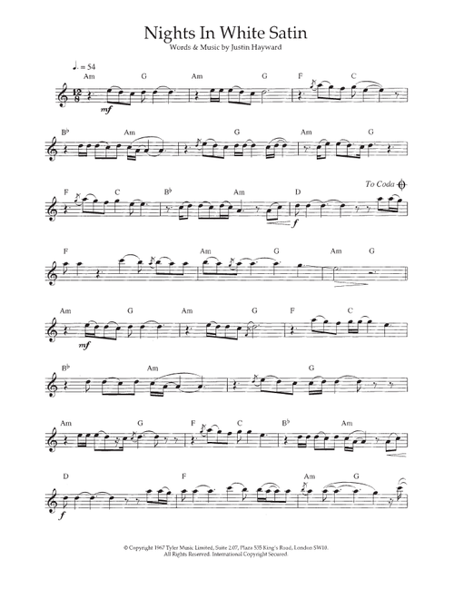 Nights In White Satin - The Moody Blues (Flute Solo)