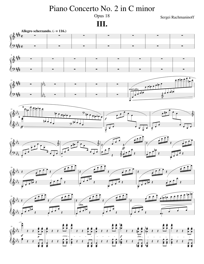 Rachmaninoff - Piano Concerto No. 2 (Op. 18) - 3rd Mvmt - Piano