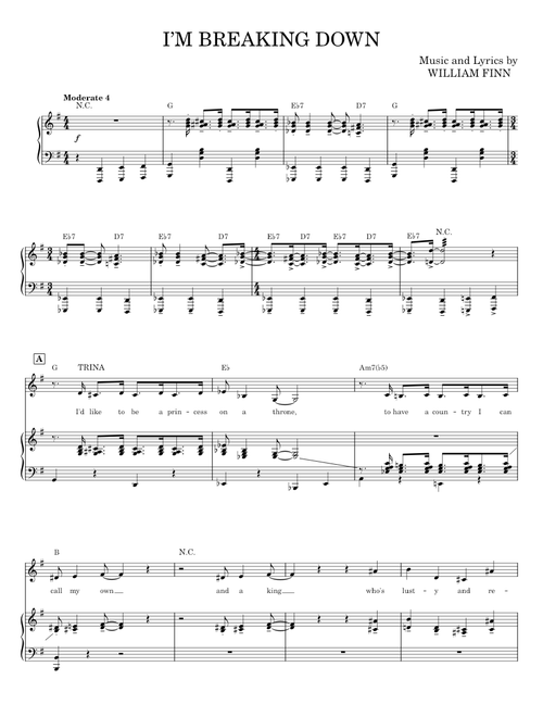 I'm Breaking Down - William Finn