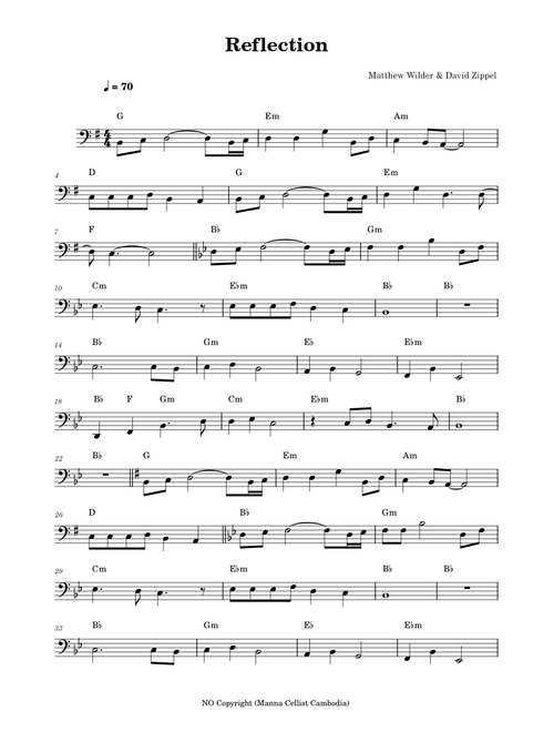 Reflection – Christina Aguilera Reflection - Cello