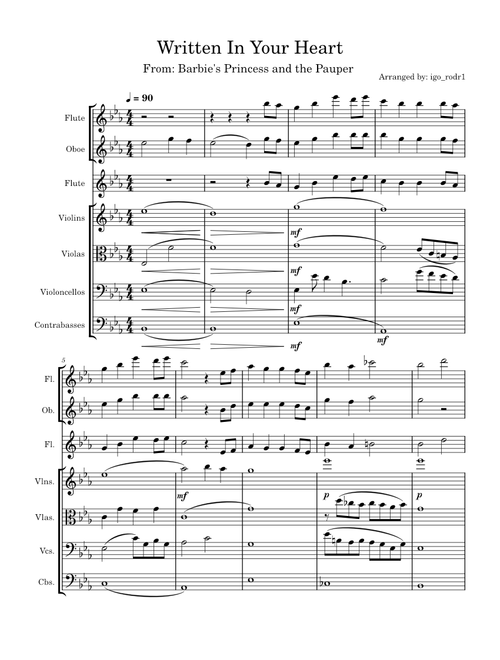 Barbie as the princess and the pauper- written in your heart – Misc Soundtrack
