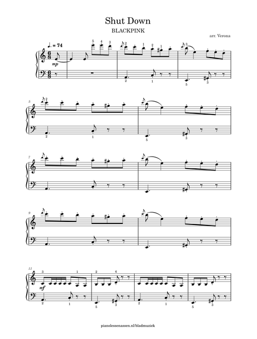 Shut Down - BLACKPINK (EASY)