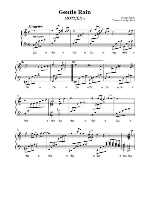 Gentle Rain – Shogo Sakai - MOTHER 3