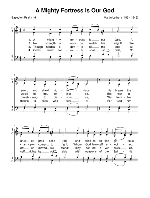 A Mighty Fortress Is Our God (SATB)