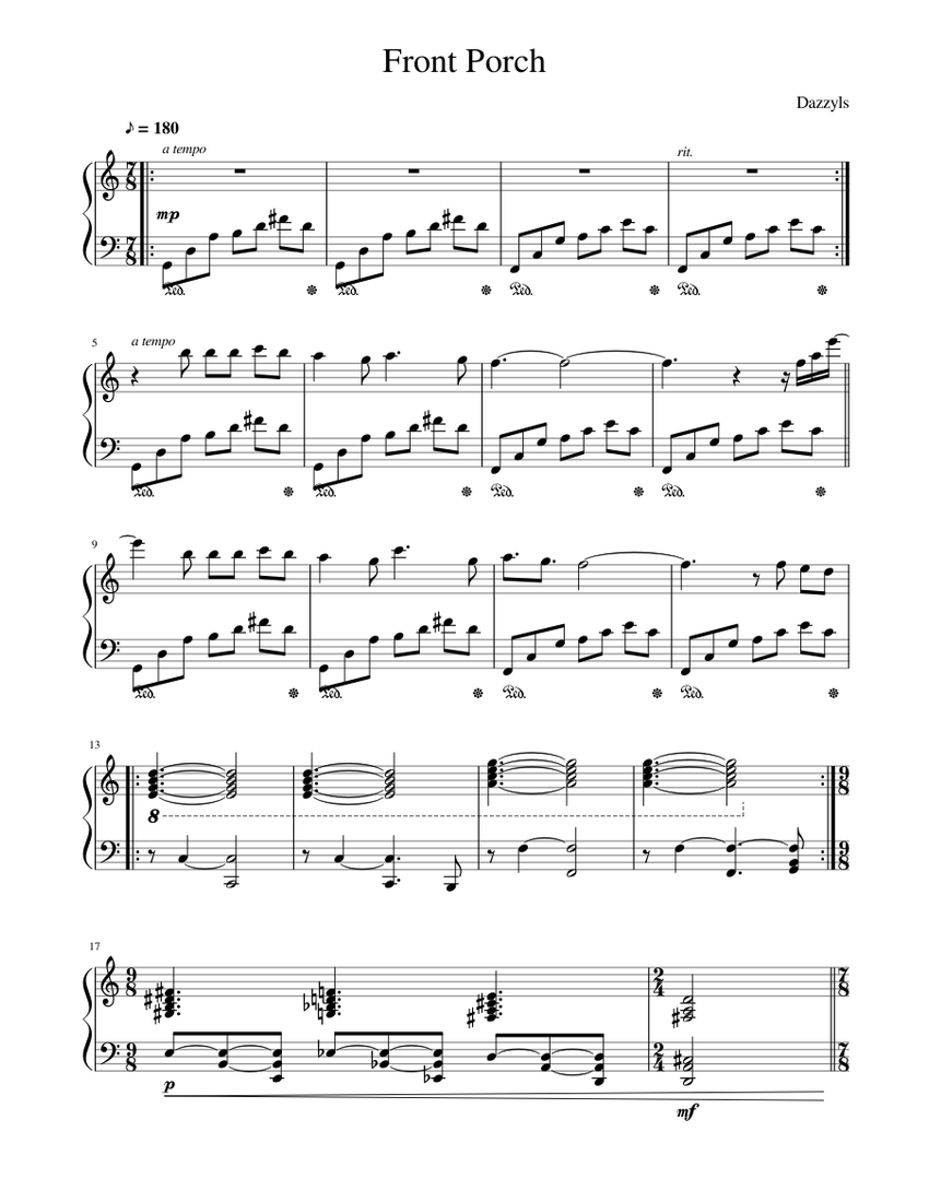 Front Porch Sheet music for Piano (Solo)